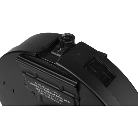 Airsoft Thompson AEG 450rd Metal High Capacity Drum Magazine - DISCONTINUED