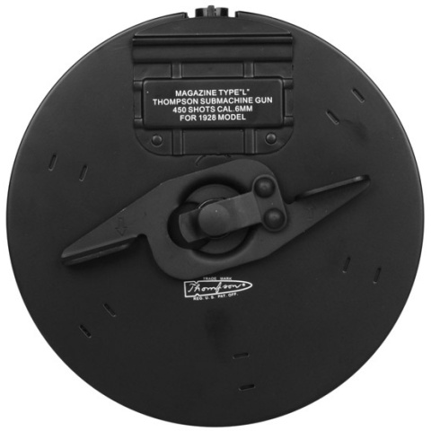 Airsoft Thompson AEG 450rd Metal High Capacity Drum Magazine - DISCONTINUED