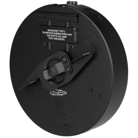 Airsoft Thompson AEG 450rd Metal High Capacity Drum Magazine - DISCONTINUED