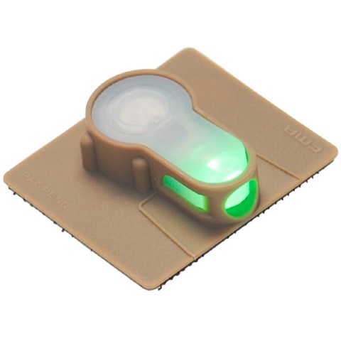 AMA Airsoft S-Lite Green LED Hook Base Strobe Light - DARK EARTH