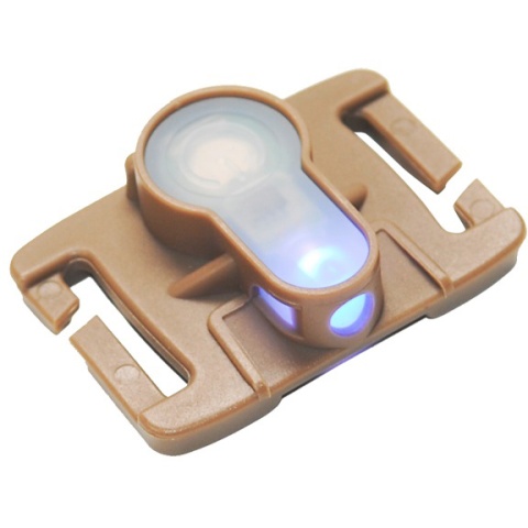 AMA Airsoft Tactical MOLLE System Strobe Light - BLUE/ DARK EARTH