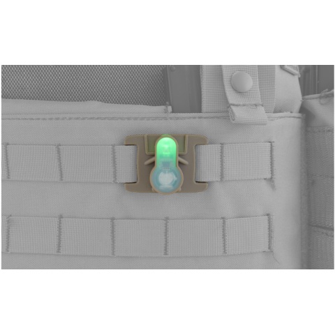 AMA Airsoft Tactical MOLLE System Strobe Light - BLUE/ DARK EARTH