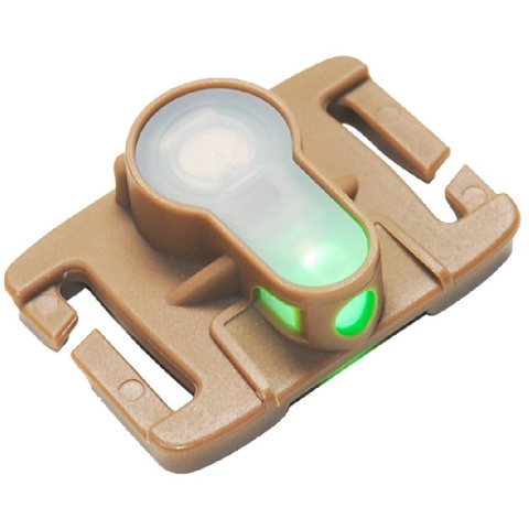 AMA Airsoft Tactical MOLLE System Strobe Light - GREEN/DARK EARTH