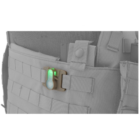 AMA Airsoft Tactical MOLLE System Strobe Light - ORANGE/DARK EARTH