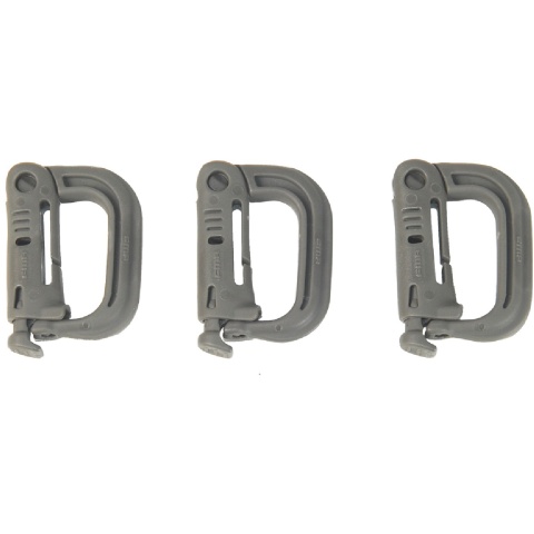 FMA Nylon Plastic Airsoft D-Buckle Mini - 3 Pack Set - FOLIAGE GREEN