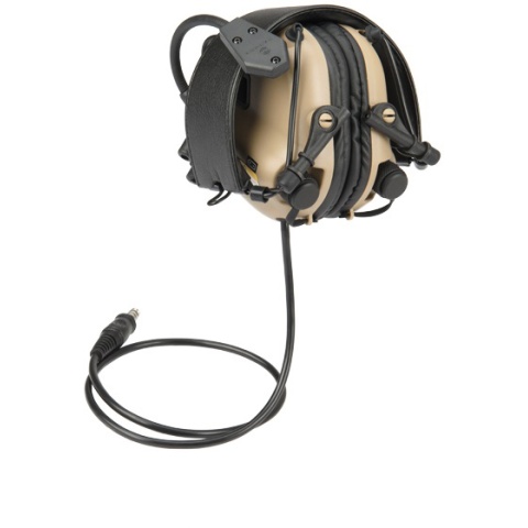 Earmor M32 Electronic Tactical Earmuffs w/ NATO Input  - TAN