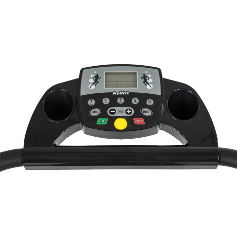 AuWit 600W Motor Fitness Machine w/ Folding Treadmill - BLACK