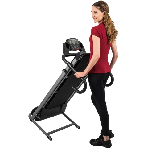 AuWit 600W Motor Fitness Machine w/ Folding Treadmill - BLACK