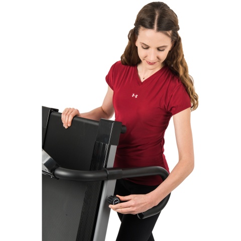 AuWit 1100W Motor Fitness Machine w/ Folding Treadmill - BLACK