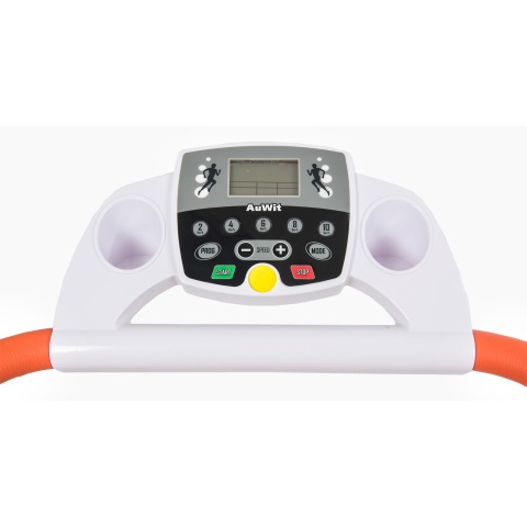 AuWit 1100W Motor Fitness Machine w/ Folding Treadmill - ORANGE