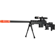 UK Arms P2777 Semi-Auto Spring Airsoft Sniper Rifle - BLACK