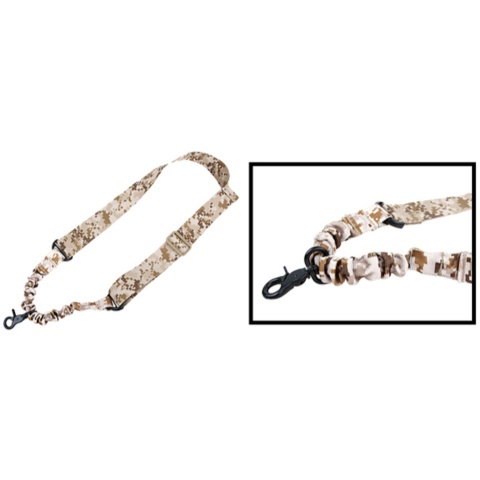 AMA Airsoft Tactical One Point Nylon Bungee Sling - DESERT DIGITAL