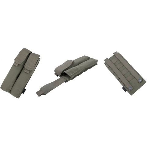 AMA MOLLE P90 Double Magazine Airsoft Pouch - RANGER GREEN
