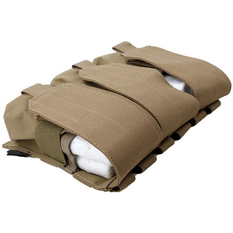 AMA Airsoft Tactical Triple Magazine Pouch - COYOTE BROWN