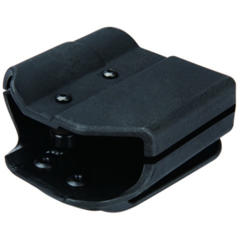 AMA Tactical ABS Polymer Pistol Mag and Flashlight Carrier - BLACK