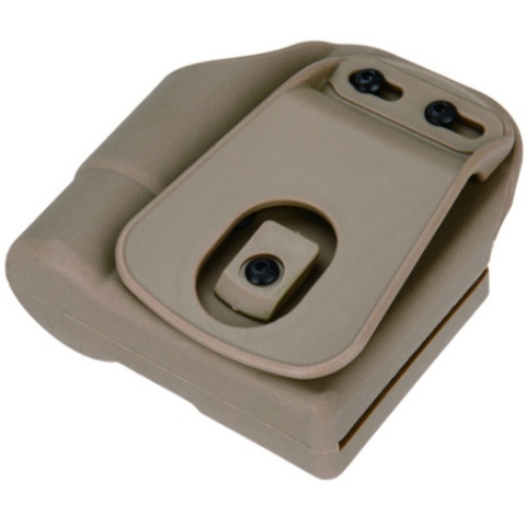 AMA Tactical ABS Polymer Pistol Mag and Flashlight Carrier - TAN