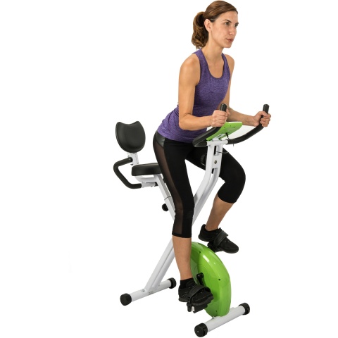 AuWit Top Level Magnetic Exercise Bike w/ Tension Control (Color: Green)
