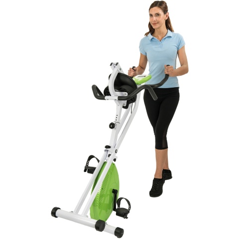 AuWit Top Level Magnetic Exercise Bike w/ Tension Control (Color: Green)