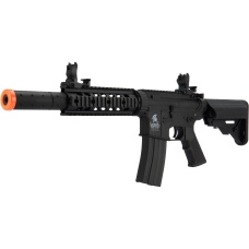 Lancer Tactical Low FPS Gen 2 M4 SD Carbine Airsoft AEG Rifle with Mock Suppressor (Color: Black)