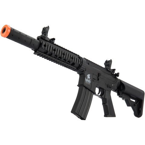 Lancer Tactical Low FPS Gen 2 M4 SD Carbine Airsoft AEG Rifle with Mock Suppressor (Color: Black)