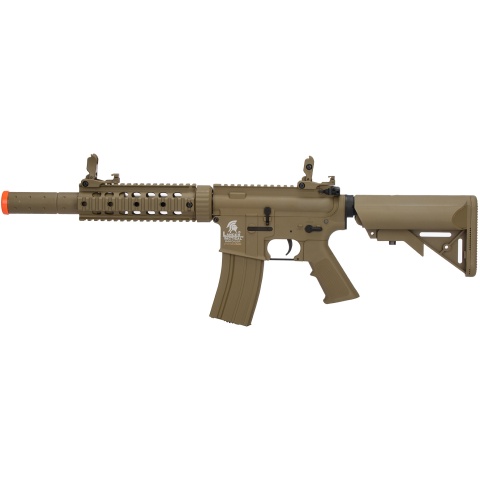 Lancer Tactical Gen 2 M4 SD Carbine Airsoft AEG Rifle with Mock Suppressor (Color: Tan)