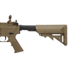 Lancer Tactical Gen 2 M4 SD Carbine Airsoft AEG Rifle with Mock Suppressor (Color: Tan)