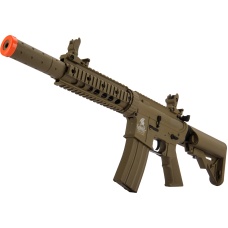 Lancer Tactical Gen 2 M4 SD Carbine Airsoft AEG Rifle with Mock Suppressor (Color: Tan)