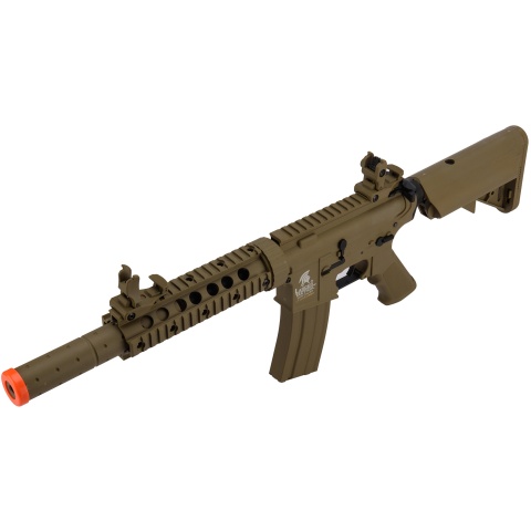 Lancer Tactical Low FPS Gen 2 M4 SD Carbine Airsoft AEG Rifle with Mock Suppressor (Color: Tan)
