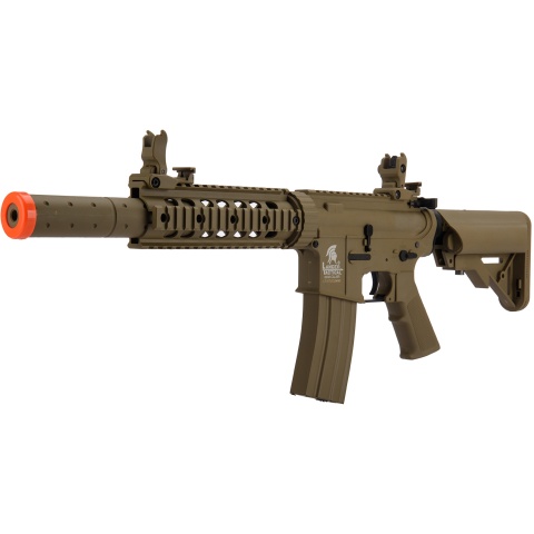 Lancer Tactical Low FPS Gen 2 M4 SD Carbine Airsoft AEG Rifle with Mock Suppressor (Color: Tan)