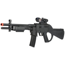 UK Arms Spring Pump-Action Airsoft Shotgun w/ Red Dot Sight - BLACK