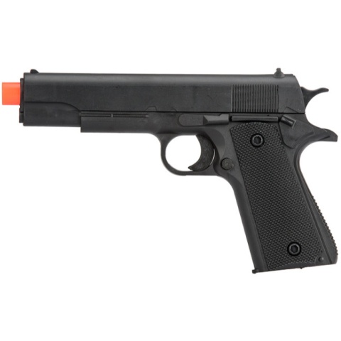 UK Arms Spring Standard Airsoft 1911 Pistol in Poly Bag - BLACK