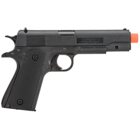 UK Arms Spring Standard Airsoft 1911 Pistol in Poly Bag - BLACK
