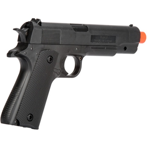 UK Arms Spring Standard Airsoft 1911 Pistol in Poly Bag - BLACK