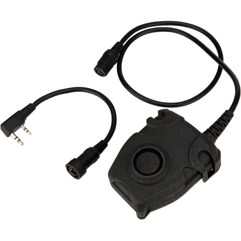 AMA Tactical Airsoft Z112 Peltor PTT - Kenwood Version - BLACK