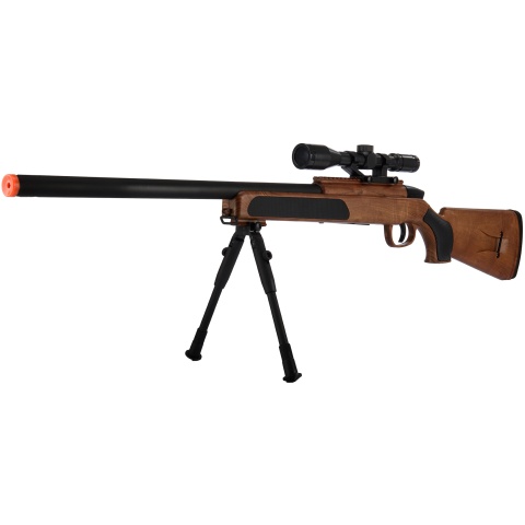 CYMA MK51 Bolt Action Airsoft Spring Sniper Rifle w/ Scope & Bipod (Color: Faux Wood)
