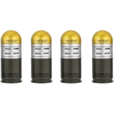 AMA M433HE-1 Airsoft 40mm Dummy Grenade Shells - 4 Pack - GOLDEN