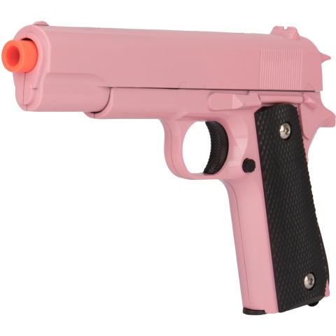 UK Arms Airsoft 1911 Metal Spring Powered Pistol - PINK