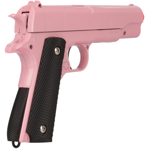 UK Arms Airsoft 1911 Metal Spring Powered Pistol - PINK