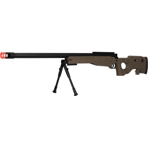 UK Arms Bolt Spring Airsoft Sniper Rifle w/ Folding Stock - TAN