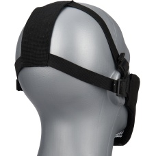 G-Force Low Carbon Steel Mesh Nylon Lower Face Mask - BLACK