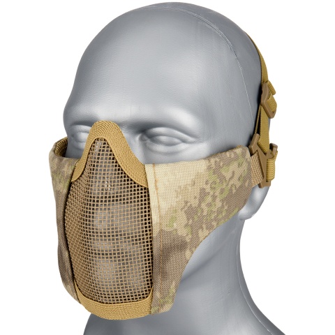 G-Force Low Carbon Steel Mesh Nylon Lower Face Mask - AT