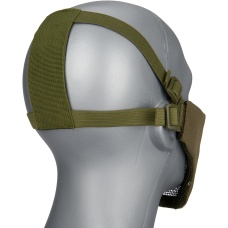 G-Force Low Carbon Steel Mesh Nylon Lower Face Mask - OLIVE DRAB