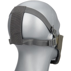 G-Force Low Carbon Steel Mesh Nylon Lower Face Mask - GRAY