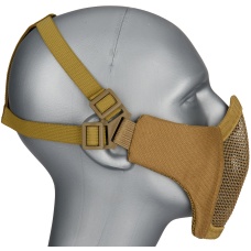 G-Force Low Carbon Steel Mesh Nylon Lower Face Mask - TAN
