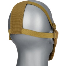 G-Force Low Carbon Steel Mesh Nylon Lower Face Mask - TAN