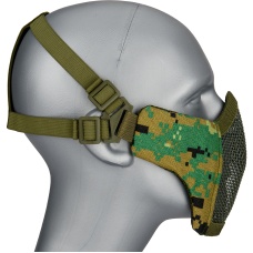 G-Force Low Carbon Steel Mesh Nylon Face Mask - WOODLAND DIGITAL