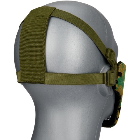 G-Force Low Carbon Steel Mesh Nylon Face Mask - WOODLAND DIGITAL