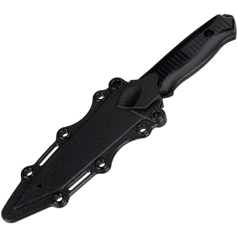 AMA Rubber Bayonet Knife w/ ABS Plastic Sheath Cover - BLACK
