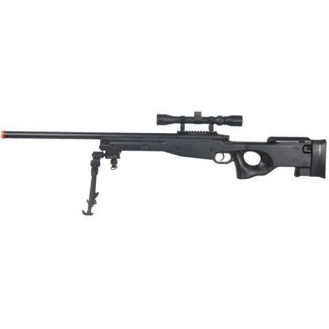 AGM Airsoft MK96 Bolt Action Sniper Rifle w/ Scope & Bipod - BLACK