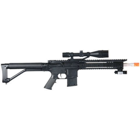 UK Arms Airsoft Spring Rifle w/ Attachments & P618 Pistol - BLACK